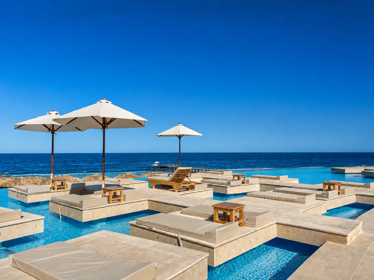 Sunbeds at Diamond beach